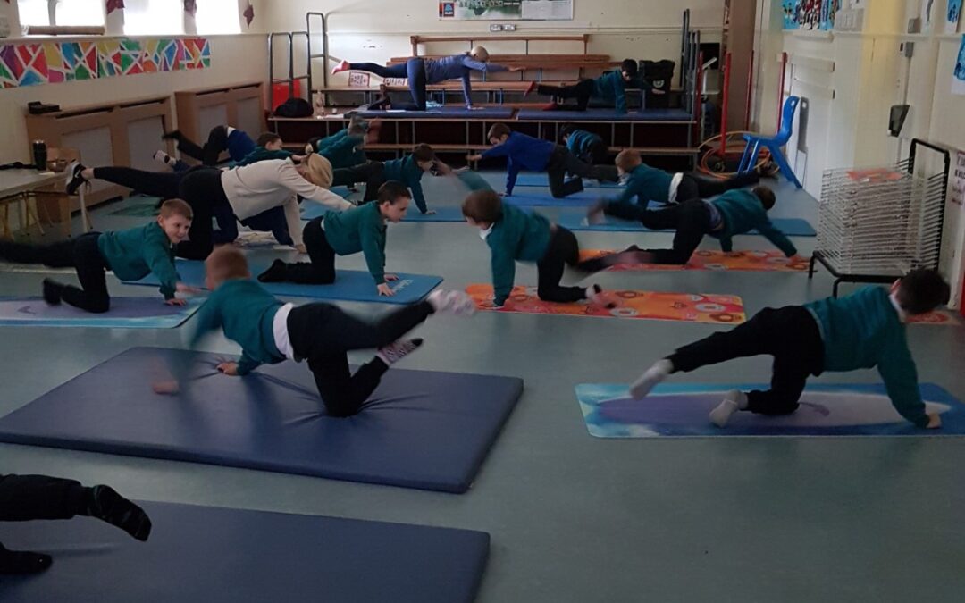 Yoga in Senior infants – Wellness week