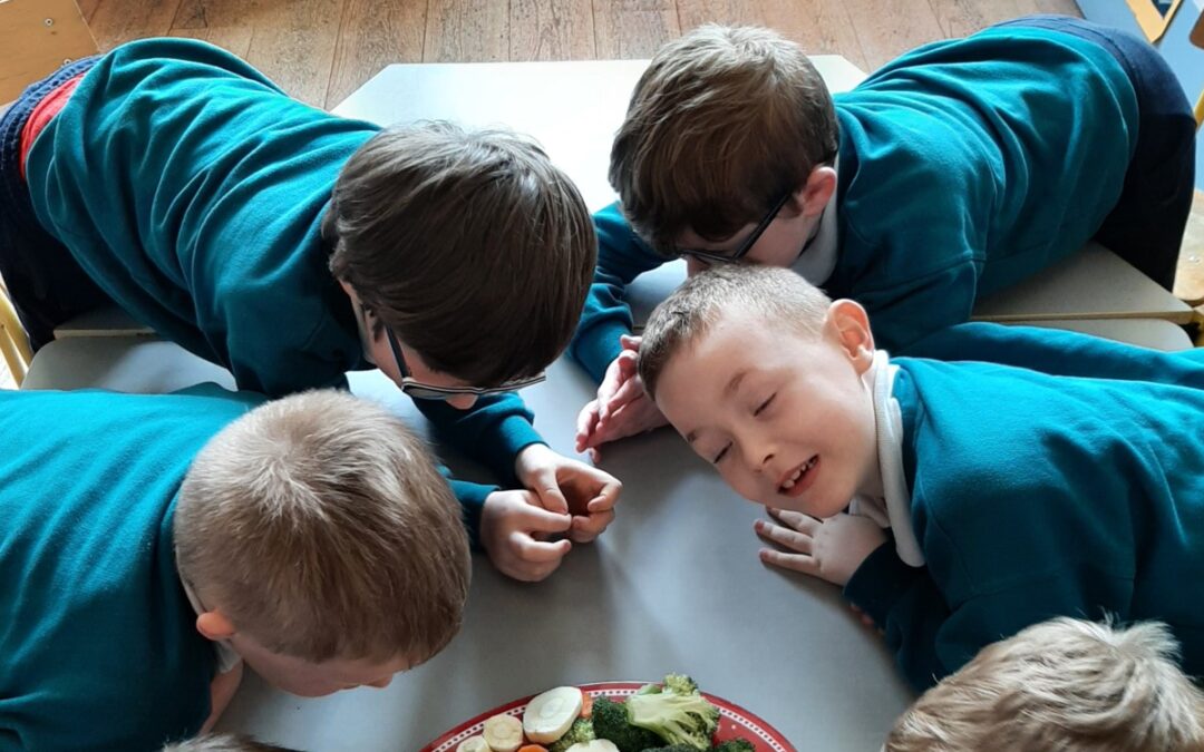 Making Vegetable soup in Chatty kids class